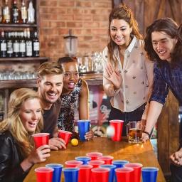 1 conjunto, conjunto de brinquedos de jogo de cerveja pong com canecas de cerveja e bolas de ping pong, suprimentos de jogos de beber para festa de reunião ao ar livre, natal - Image 2
