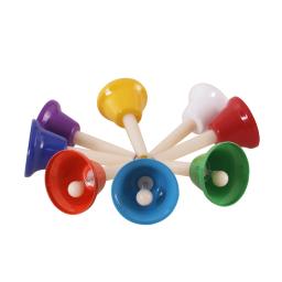 Conjunto colorido de instrumentos musicais Orff para crianças, handbell, 8-nota, brinquedo musical, educação infantil do bebê, lindo presente de Natal - Image 4