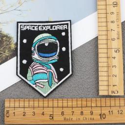 Astronauta bordado pano adesivo planeta bordado adesivo computador bordado etiqueta espaço roupas - Image 4