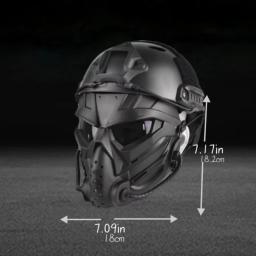 Máscara de Airsoft facial com capacete ABS, engraçado, tático, Alien Cos, conjunto de máscara - Image 5