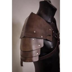Medieval Samurai PU Leather Shoulder Armadura, Viking Era Armadura, Cosplay Props - Image 2