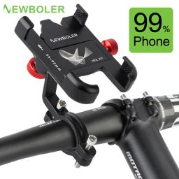 Suporte para montagem de telefone NEWBOLER MTB suporte para bicicleta 360° giratório ajustável de alumínio para bicicleta suporte para telefone antiderrapante suporte de ciclismo - Image 1