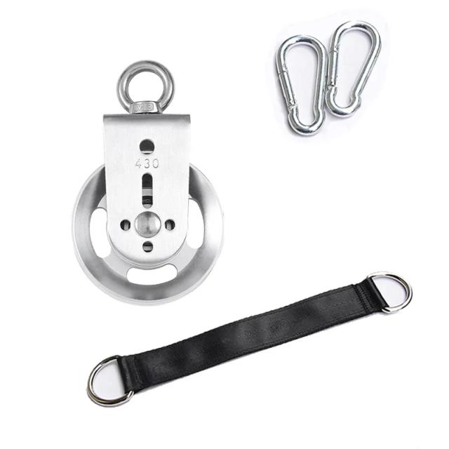 Kit Completo de Acessórios para Exercícios: Liga de Alumínio, Cinta de Polia de Nylon e Carabiners para Fitness em Casa