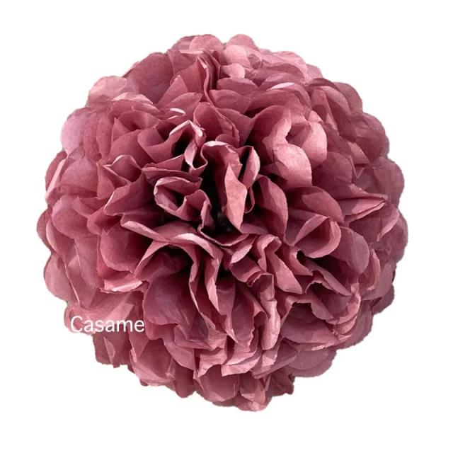 Conjunto de Pompons de Papel para Decoração de Casamentos e Aniversários - 5 Peças de 4 a 12 Polegadas
