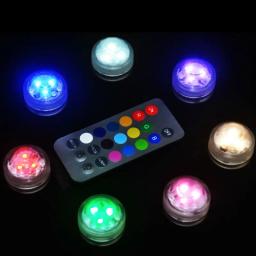 3 LED luz subaquática 16 cores RGB IP68 à prova d'água acessórios para piscina lâmpada luzes submersíveis ao ar livre para vaso de lago - Image 1