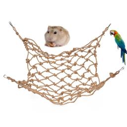 Papagaio balanço corda pássaros pendurado escalada rede wiith gancho rede aves suporte escada aves mastigando jogando brinquedos de ginásio 30x20cm - Image 6