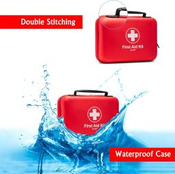 Bolsa de primeiros socorros pu à prova d'água, vazia para viagens ao ar livre, carro, casa, kit de sobrevivência de emergência, acampamento doméstico, pequena caixa médica, viagem - Image 4