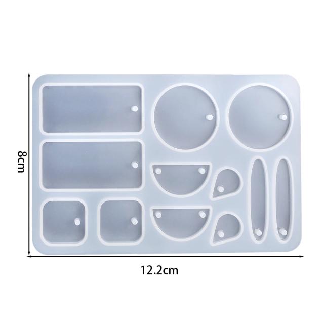 Brinco pingente molde de silicone resina cola epoxy jóias fazendo moldes coração folhas lua diy encantos pingente molde criativo jóias artesanato