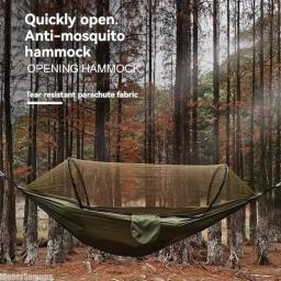 Hammock pendurado impermeável durável, Nylon Swing, Anti Mosquito, Sobrevivência ao ar livre, Equipamento de acampamento, Mobiliário portátil - Image 4