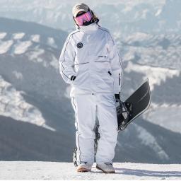 Jaqueta de esqui impermeável e calças para homens e mulheres, à prova de vento, quente, snowboard, esqui, esportes, masculino, feminino, inverno - Image 2
