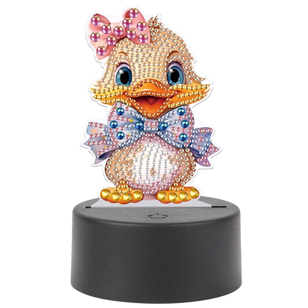 Bonito animal diamante pintura lâmpada led com ferramentas, abajur, bricolage, quarto, sala de estar, casa, escritório - Image 1