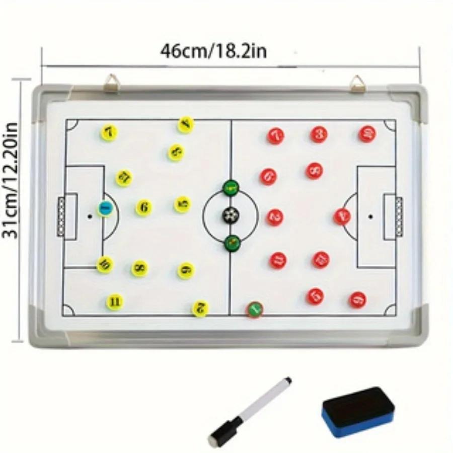 Futebol Treinadores Placa Com Quadro De Liga De Alumínio, placa De Ensino De Futebol Magnético, equipamento De Treinamento De Boardsoccer, 1Pc - Image 1