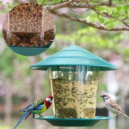 Alimentador automático do pássaro do pé, Alimentador ao ar livre do pássaro, Pendurado Jardim Wild Bird Semente, distribuidor poroso, suporte do recipiente - Image 5