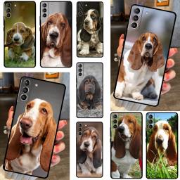 Basset cão de caça caso para samsung galaxy s22 s23 ultra s20 s21 fe nota 10 plus s8 s9 s10 note20 ultra capa - Image 1