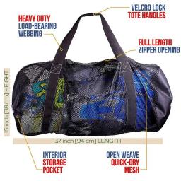Multifuncional Snorkeling Foldable Mesh Tote, Surf, Natação, Portátil, Nylon, Exterior, Mergulho, Extra Grande, Saco De Armazenamento De Praia - Image 5