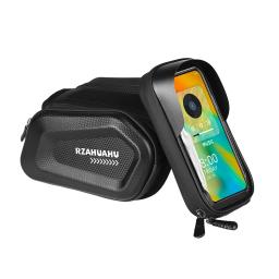 Capa dura para telefone, à prova d'água, reflexiva, grande capacidade, bolsa para tubo superior, mtb, estrada, bicicleta, bolsa para cabeça, feixe frontal - Image 3