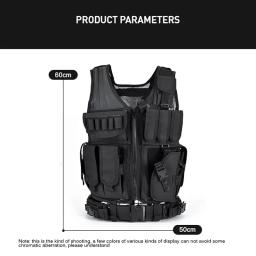 Ajustável Molle Tactical Vest, Armadura de Combate, Coletes para Segurança, Caça do Exército, Ao ar livre, CS Game, Jaqueta de Treinamento Airsoft - Image 4