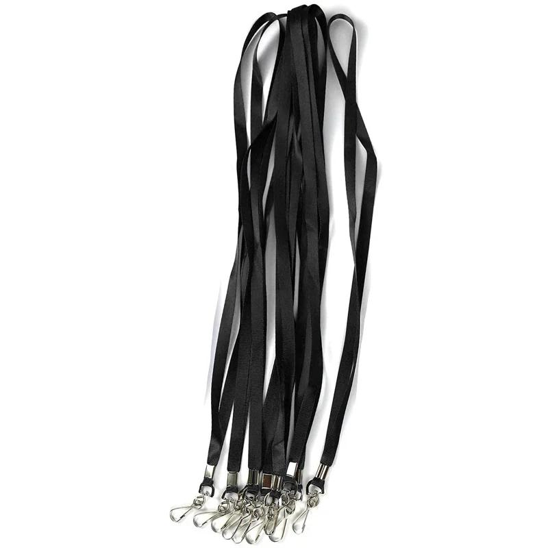 Corda de segurança do pescoço para o titular do cartão, crachá Keychain, ID Card Lanyards, preto, azul, vermelho, 50 pcs - Image 1