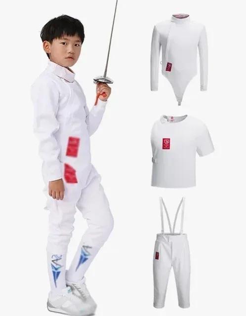 Clássico Masculino Esgrima Terno De Treino De Proteção, Foil Epee Saber, Calças Uniformes, Jaqueta, Conjunto De Coletes, 350NW, 2024 - Image 1