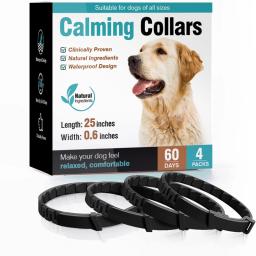 Coleiras de feromona calmantes ajustáveis para animais de estimação, coleira confortável, aliviar a ansiedade, acessórios para cães grandes, cachorro, gatinho, 3, 4 pcs - Image 1