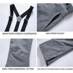 Jaqueta de esqui impermeável e calças para homens e mulheres, à prova de vento, quente, snowboard, esqui, esportes, masculino, feminino, inverno - Image 6