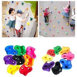 Pedras de Escalada para Crianças, Pedras de Escalada de Parede de Madeira, Brinquedos, Jogo de Playground, Hand Feet Hold Kit, 10pcs por conjunto - Image 2
