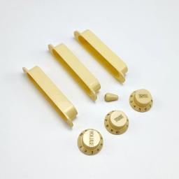 1 conjunto de capa de captador de guitarra elétrica ST de bobina única com botão de controle de tom de volume e ponta de interruptor suporte de captador de guitarra multicolorido - Image 5