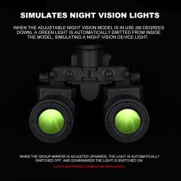 Dual-Tube Binocular Modelo Night Vision Óculos, adereços manequim, Airsoft Capacete Acessórios, Caça Cosplay, AN, PVS31 - Image 4