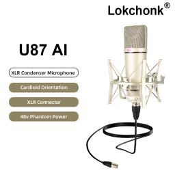 Profissional Estúdio Cardióide Mic, U87, Condensador XLR, Microfone para Gravação, Podcasting, Voice Over Streaming, Home Studio - Image 1