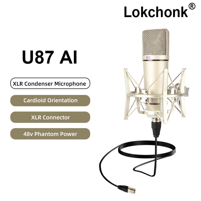 Profissional Estúdio Cardióide Mic, U87, Condensador XLR, Microfone para Gravação, Podcasting, Voice Over Streaming, Home Studio - Image 1