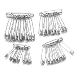 50 peças alfinetes de segurança de aço inoxidável grandes e pequenos alfinetes em massa ferramenta de costura para decoração de roupas broche fixação artesanato fazendo - Image 2