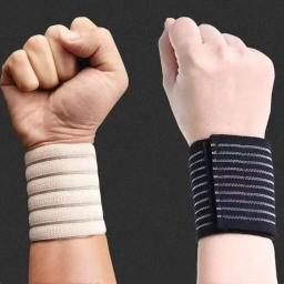 Auto-adesivo elástico bandagem pulseira, mão ajustável esporte suporte de pulso, respirável ginásio fitness cinta, segurança esportiva, 1pc - Image 1