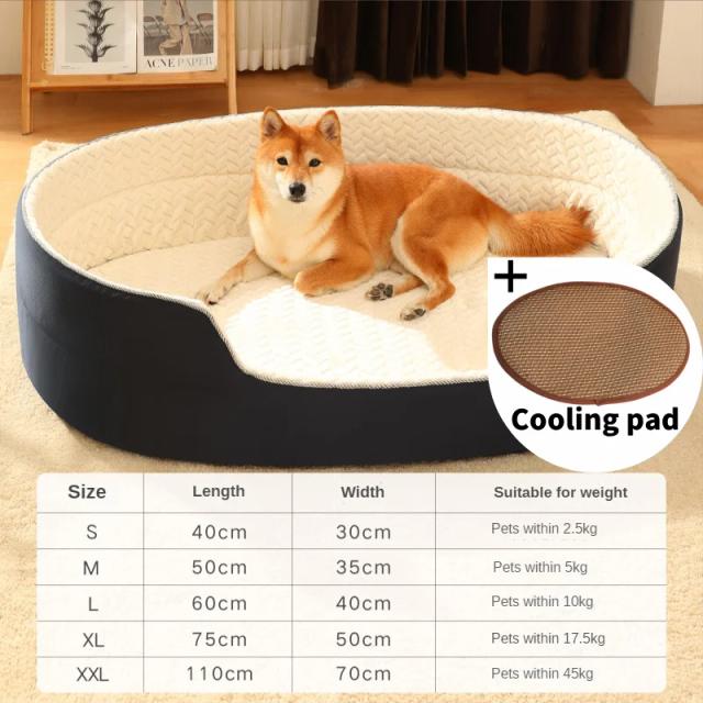Cama Sofá para Cães e Gatos Médio com Almofada Calmante e Design Universal para Todas as Estaçõe
