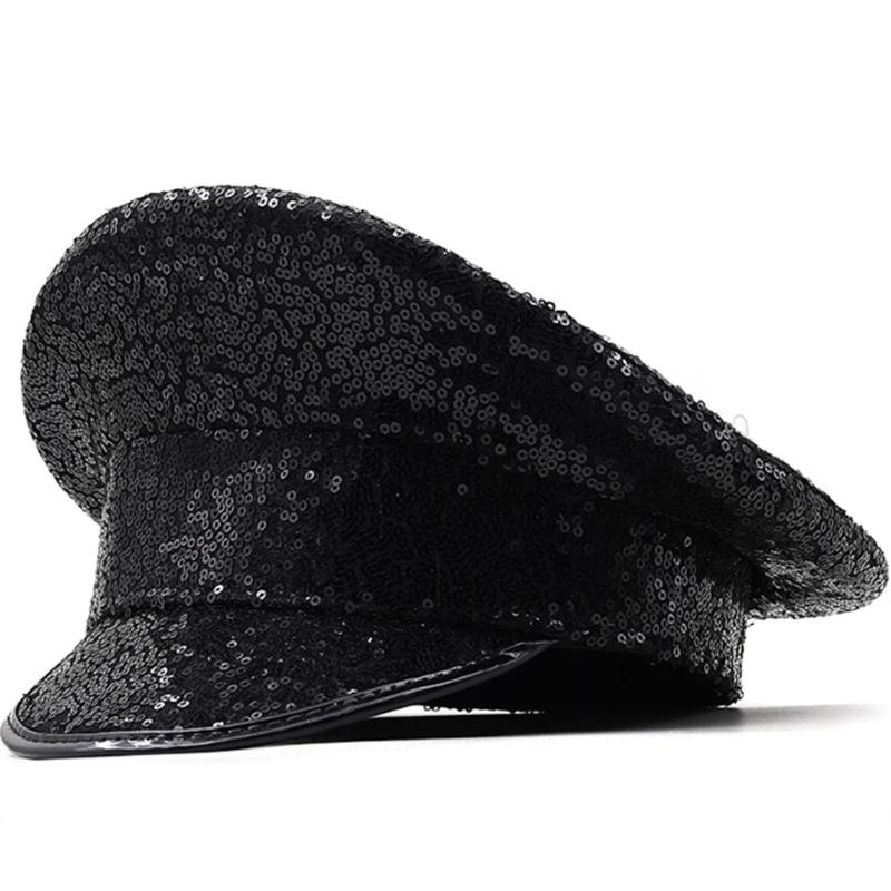 Chapéu de lantejoulas para adultos, boné fedora brilhante para festa de despedida de solteira, festival de música, carnaval, fantasia brilhante - Image 1