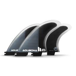 AQUBONA Twin Tab Thruster 3 quilhas para surfar - Honeycomb Fiberglass tamanhos M/L Prancha de surfe preta com parafusos e chave de quilha - Image 4