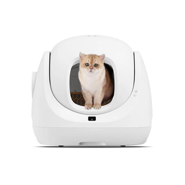 Caixa de Lixo Automática CATLINK com Auto Limpeza e WiFi para Gatos Grandes - Banheiro Extra Grande e Itens Inteligentes para Pets
