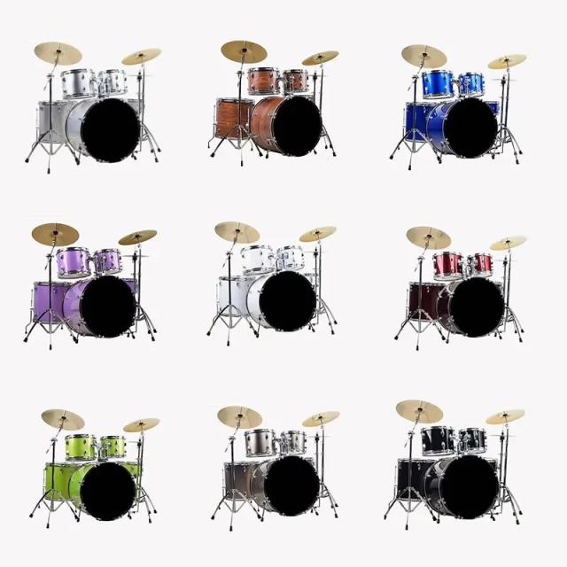 Conjunto Completo de Instrumentos de Percussão Aiersi para Bateria Musical