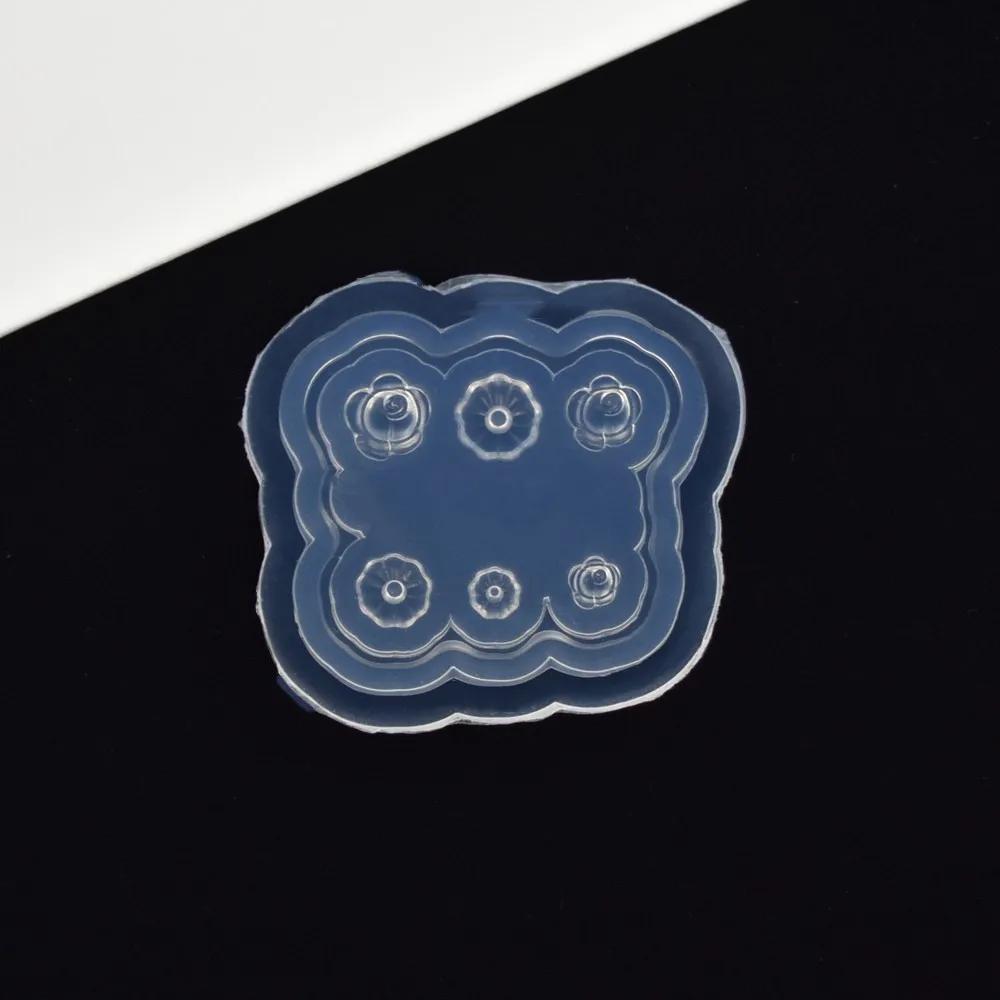 SNASAN-Molde de Silicone para Nail Art, minúsculos grânulos, flor, urso, folha, Shell, golfinho, ferramenta DIY, UV resina epóxi caixa - Image 1