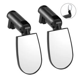 Espelho Retrovisor para Mountain Bike, Acessórios para Bicicleta, Ciclismo, Guiador, Grande Angular, Traseira 360 Girar View Espelhos, 1 Par - Image 1
