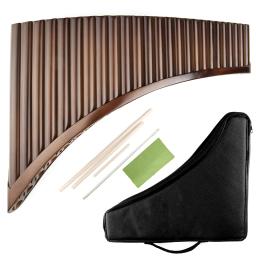 Pan Flauta Instrumento de Sopros, Pan Pipes, Bambu, Sem Tiras De Madeira, Superfície Inferior, Alta Qualidade, Novo Estilo, Chave G, 25 Tubos - Image 1