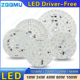 Led 3w 5 7 9 12 15 18 24 40 80 100 lâmpada smd2835 fonte de luz lâmpada de críquete ac 220v led downlight chip spotlight - Image 1