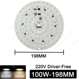 Led 3w 5 7 9 12 15 18 24 40 80 100 lâmpada smd2835 fonte de luz lâmpada de críquete ac 220v led downlight chip spotlight - Image 4
