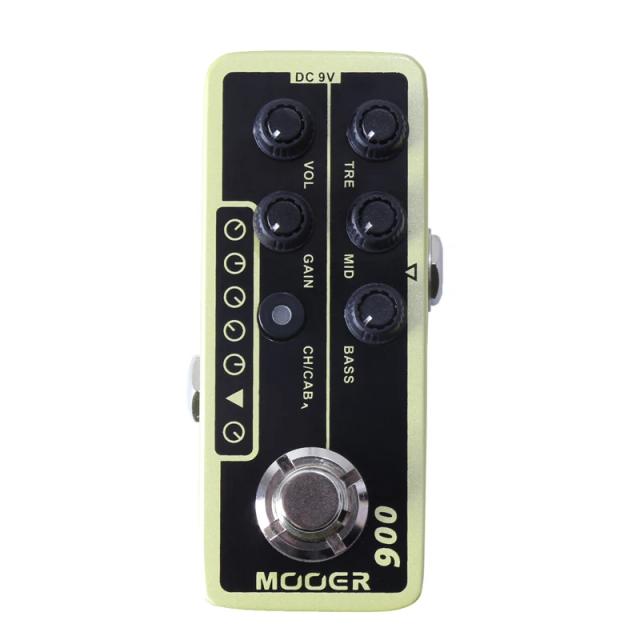 Pedal de Guitarra Mooer-006 Classic Deluxe com Delay e Reverb, EQ de 3 Bandas e Micro Pré-Amp Digital