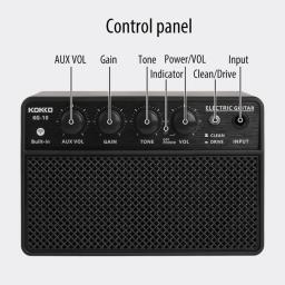 Amplificadores de guitarra recarregáveis 10W 3000mah Mini amplificador de baixo de guitarra Bluetooth com canais limpos e de movimentação - Image 5