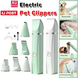 Conjunto de ferramentas elétricas 4 em 1 para tosa de animais de estimação, cortador de cabelo de cachorro, recarregável por USB, aparador de corte de cabelo, barbeador, suprimentos para gatos - Image 1