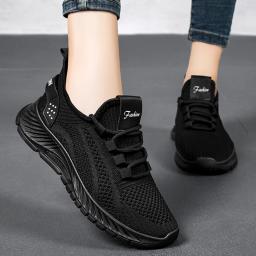 Tênis de caminhada de malha respirável feminino, tênis leve, corrida, treino, atletismo, calçados de treinamento, novo, 2023 - Image 5