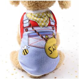 Cartoon coletes macios para animais de estimação, roupas para cães, roupas para cachorro, camisa verão, camiseta casual, pequenos animais de estimação - Image 5