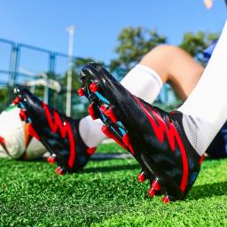 Botas de futebol profissional masculinas, tênis de grama infantil, tênis antiderrapante de treinamento, respirável, multicolorido, ao ar livre - Image 5