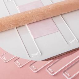 2 pçs/set régua de argila acrílico cerâmica macia polímero argila espessura régua rolo guia ferroviário diy brincos jóias pingente fazendo ferramenta - Image 1