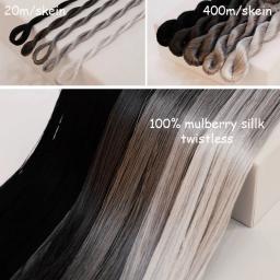 100% Mulberry fio de seda para arte popular antiga artesanato veludo flor cocar floral cabelo tranças de seda fios - Image 2